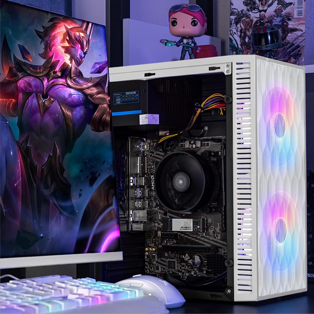 Foto 7 pulgar | Xtreme Pc Gaming Amd Radeon Vega Renoir Ryzen 7 5700g 32gb Ssd 1tb Wifi White
