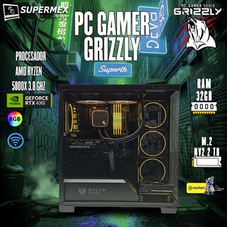 Foto 1 | Pc Gamer Grizzly Amd Ryzen 7 5800x 3.8ghz Rtx4060 32gb M.2 2tb Wifi Bt Pg-amd064