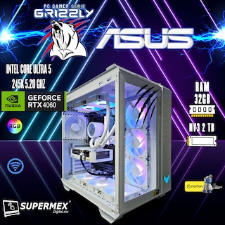 Foto 1 | Pc Gamer Grizzly Asus Edition Intel Core Ultra 5 245k 5.2ghz Rtx4060 Nv3 2tb 32gb Wifi Bt Pg-intel079