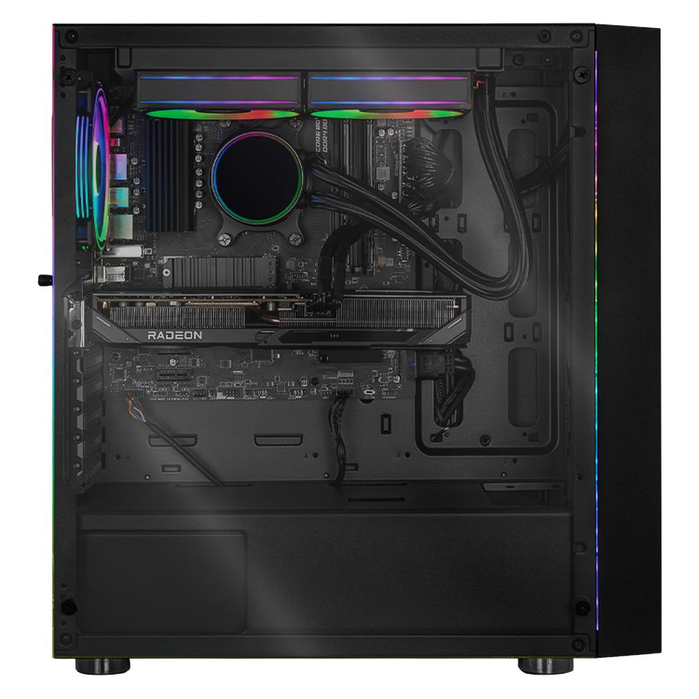 Foto 5 pulgar | Xtreme Pc Gaming Amd Radeon Rx 9060 Xt Ryzen 7 5700 32gb Ssd 1tb Sistema Liquido Wifi Black