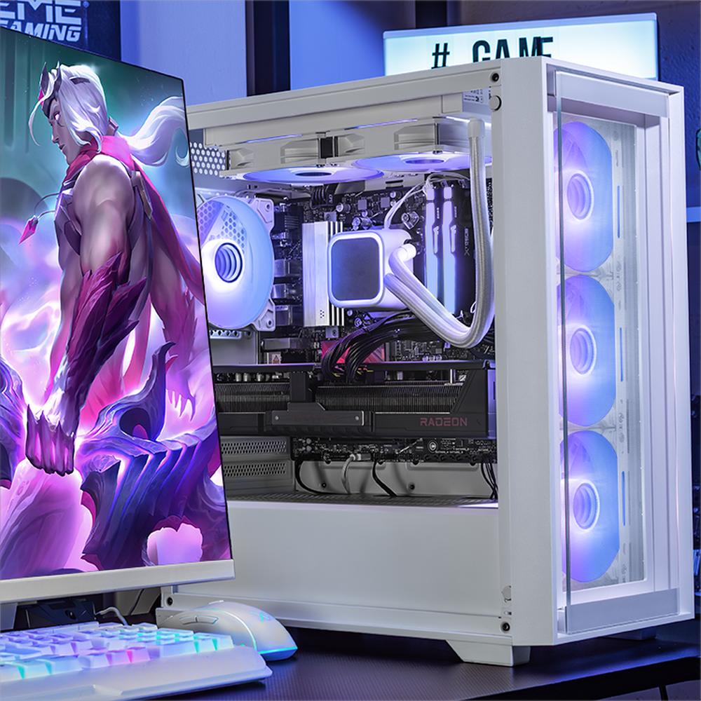 Foto 7 pulgar | Xtreme Pc Gaming Amd Radeon Rx 9070 Xt Ryzen 9 9900x 32gb Ddr5 Ssd 1tb Sistema Liquido Wifi White