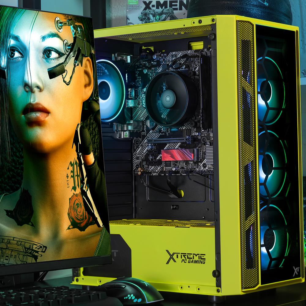 Foto 7 pulgar | Xtreme Pc Gaming Amd Radeon Vega Renoir Ryzen 7 5700g 32gb Ssd 1tb Wifi Neon Green