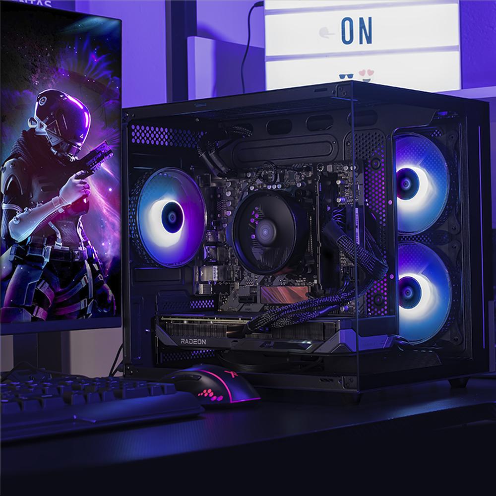 Foto 7 pulgar | Xtreme Pc Gaming Amd Radeon Rx 9060 Xt 16gb Ryzen 7 8700f 32gb Ddr5 Ssd 1tb Wifi Black