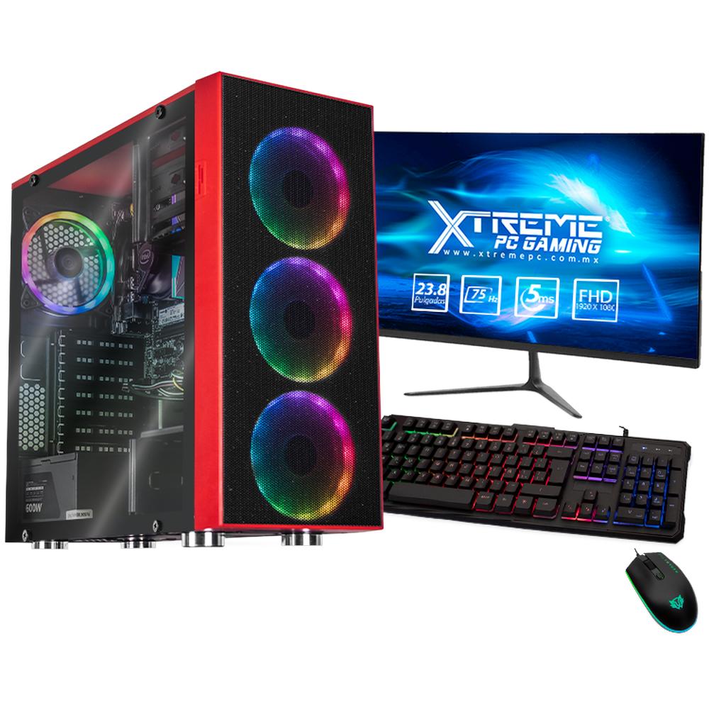 Foto 2 pulgar | Xtreme Pc Gaming Intel Core I7 11700 16gb Ssd 500gb Monitor 23.8 Wifi Rojo