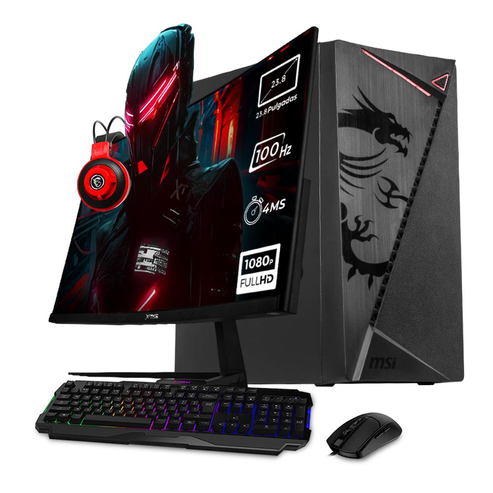 Foto 1 | Xtreme Pc Gaming Msi Amd Radeon Vega Renoir Ryzen 7 5700g 16gb Ssd 500gb 3tb + Monitor Curvo 24 75hz W