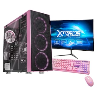 Foto 1 | Xtreme Pc Gaming Amd Radeon Vega Renoir Ryzen 5 5600g 16gb Ssd 240gb 2tb Monitor 27 Wifi Pink