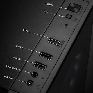 Foto 6 | Xtreme Pc Gaming Amd Radeon Vega Renoir Ryzen 7 5700g 16gb Ssd 500gb Monitor Curvo 23.8 Wifi Black