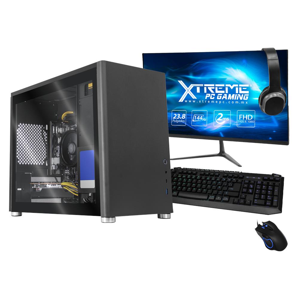 Foto 2 pulgar | Xtreme Pc Gaming Amd Radeon Rx 6600 Ryzen 5 5500 16gb Ssd 500gb Monitor 23.8 144hz Wifi Grey