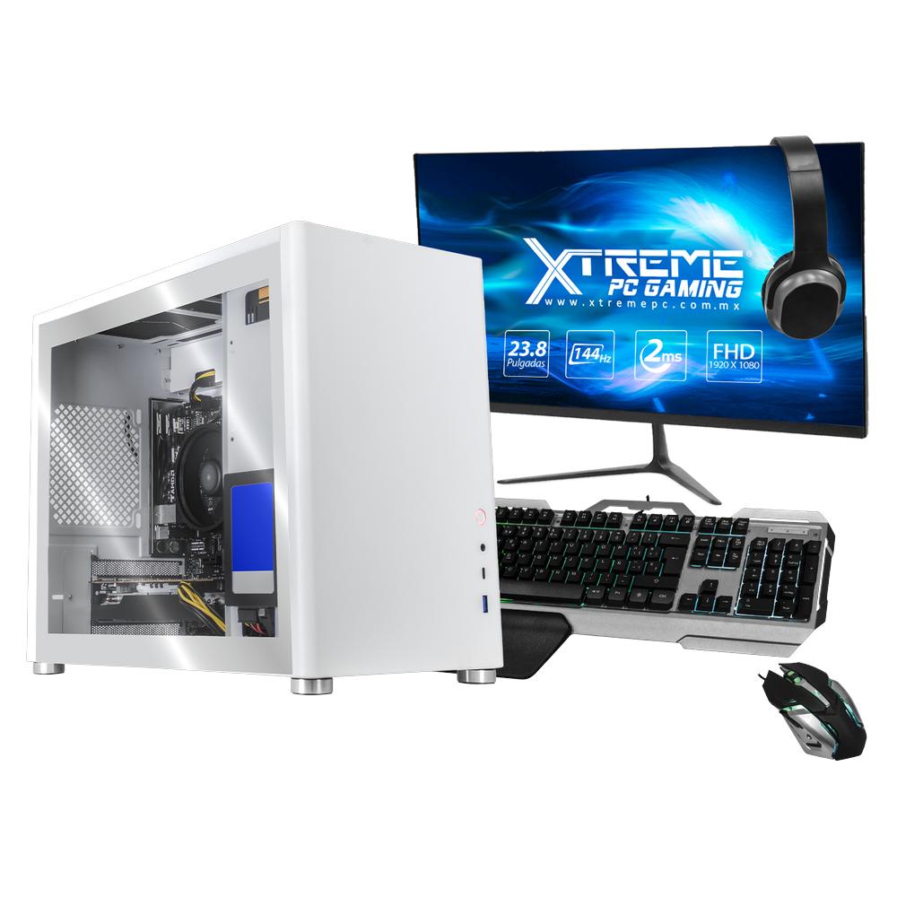 Foto 2 pulgar | Xtreme Pc Gaming Amd Radeon Rx 6600 Ryzen 5 5500 16gb Ssd 500gb Monitor 23.8 144hz Wifi White