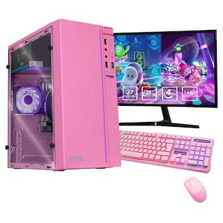Foto 1 | Xtreme Pc Gaming Amd Radeon Vega Renoir Ryzen 5 5600gt 16gb Ssd 250gb 2tb Monitor 27 Curvo Wifi Rosa