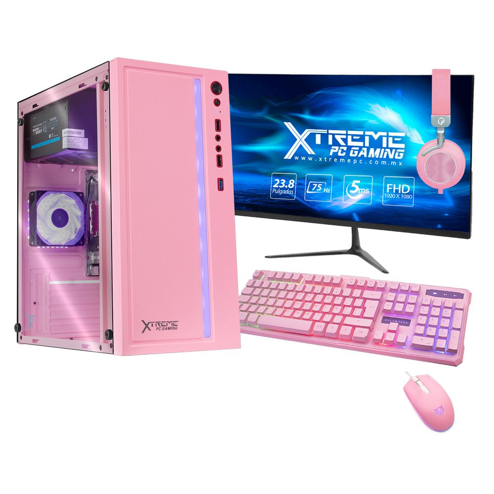 Foto 2 pulgar | Xtreme PC Intel Quad Core J4125 2.7 Ghz 16 GB SSD 500 GB Monitor 23.8 Wifi Pink