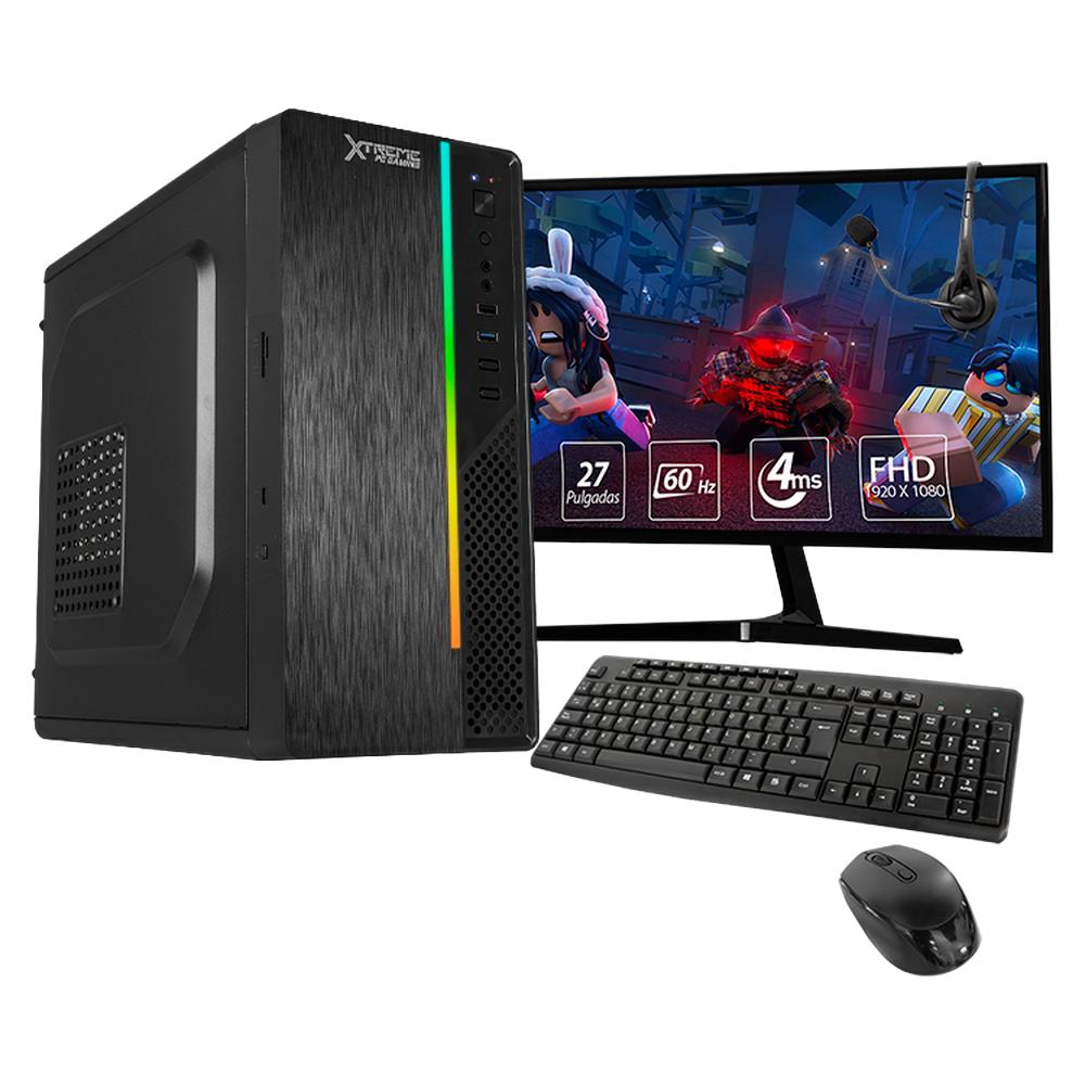 Foto 2 pulgar | Xtreme Pc Gaming Computadora Intel Quad Core J5040 3.2 Ghz 16 gb Ssd 250 gb 2 tb Monitor 27 Curvo Wifi