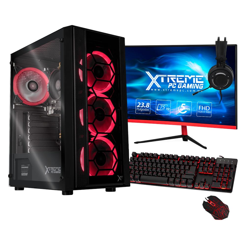 Xtreme Pc Gaming Amd Radeon Vega Renoir Ryzen 7 5700g 16gb Ssd 500gb Monitor Curvo 23.8" Wifi Black
