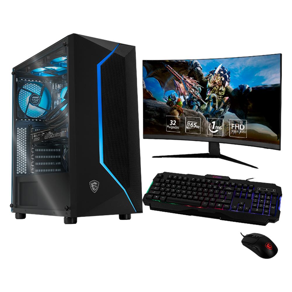 Xtreme Pc Gaming Msi Geforce Rtx 4060 Ti Ryzen 7 5800x 32gb Ssd 500gb 2tb Monitor Curvo 32 165hz Sistema Liquido W