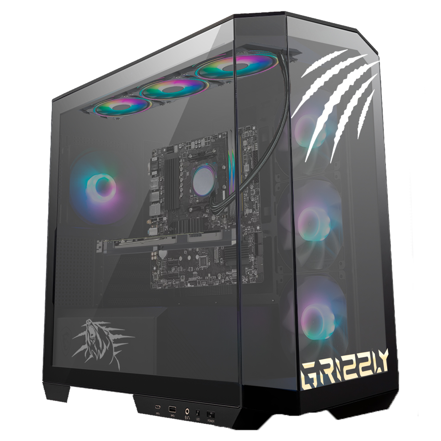 Foto 2 pulgar | Pc Gamer Grizzly Amd Ryzen 5800x 3.8 Ghz Nvidia Rtx4060 Ram 32 Gb M.2 Nv2 2 Tb Wifi Bt