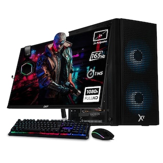 Foto 1 | Xtreme Pc Gaming Amd Radeon Rx 6500 Xt Ryzen 5 5500 16gb Ssd 1tb Monitor 24 165hz Wifi Air Max M2 Black