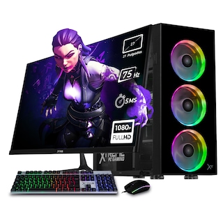 Foto 1 | Xtreme Pc Gaming Computadora Intel Core I7 12700 16gb Ssd 1tb Monitor 27'' Wifi Dragonfly Black