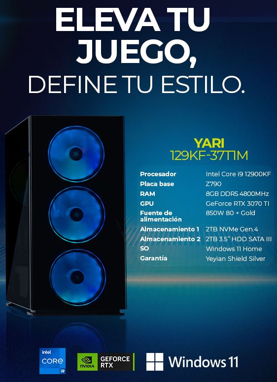 Foto 6 pulgar | Pc Gamer Yeyian Ypt-ya129kf-37t1m Rtx 3070ti, Core I9 12900kf, 32 Gb Ddr5, 2 Tb Nvme, 2tb 3.5” Hdd, Z790, 850w 8