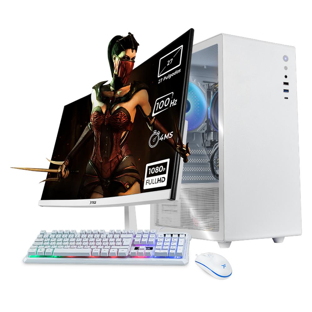 Foto 2 pulgar | Xtreme Pc Gaming Amd Radeon Vega 7 Ryzen 7 5700g 16gb Ssd 500gb Monitor Curvo 27 Wifi White
