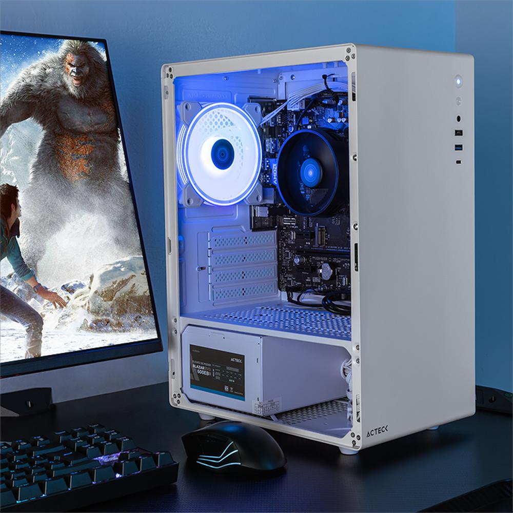 Foto 7 pulgar | Xtreme Pc Gaming Amd Radeon Vega 7 Ryzen 7 5700g 16gb Ssd 500gb Monitor Curvo 27 Wifi White