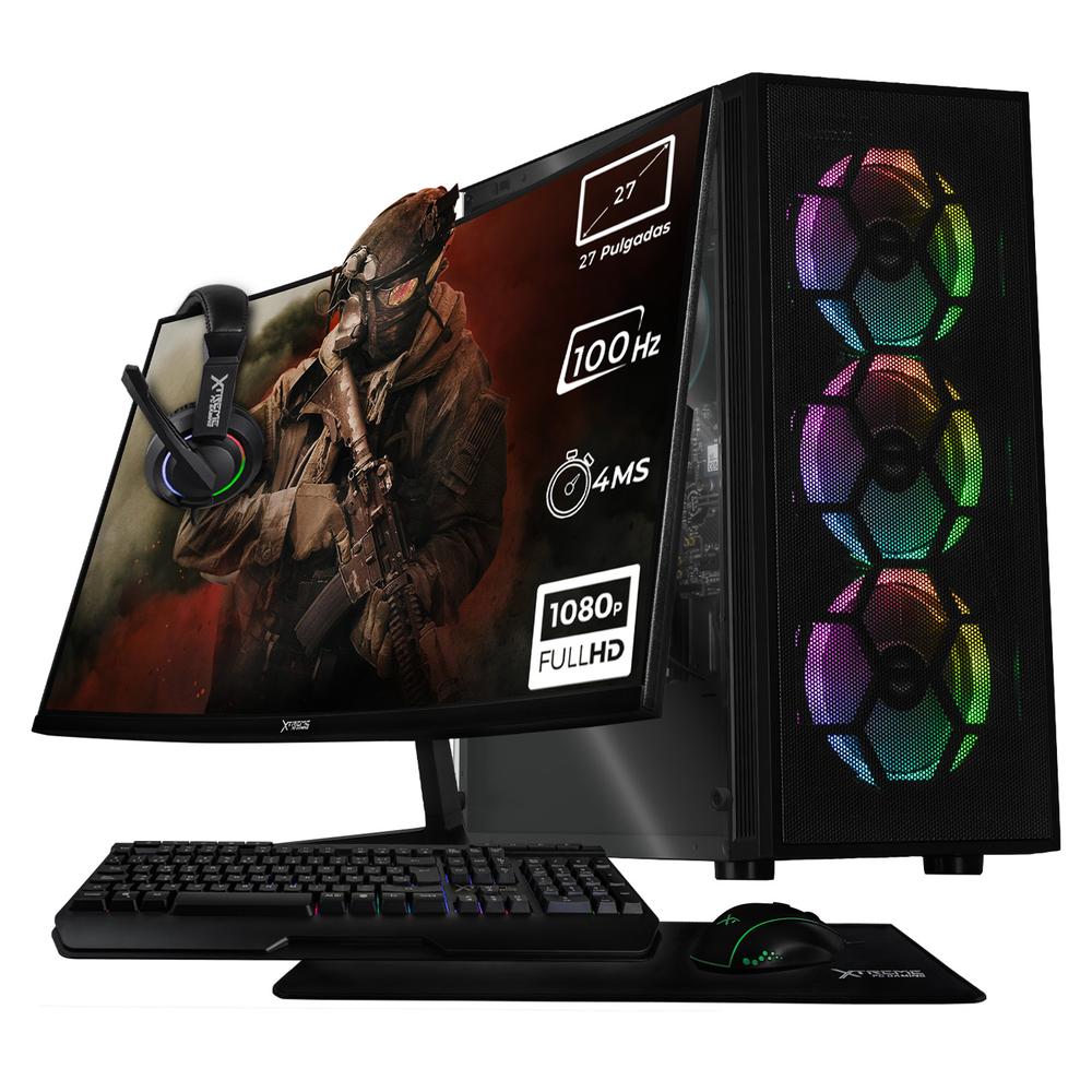 Foto 1 | Xtreme Pc Gaming Amd Radeon 780m Ryzen 7 8700g 32gb Ddr5 Ssd 1tb Monitor Curvo 27 100hz Wifi Dragonfly Mesh Black