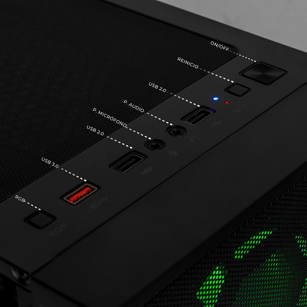 Foto 5 | Xtreme Pc Gaming Amd Radeon 780m Ryzen 7 8700g 32gb Ddr5 Ssd 1tb Monitor Curvo 27 100hz Wifi Dragonfly Mesh Black