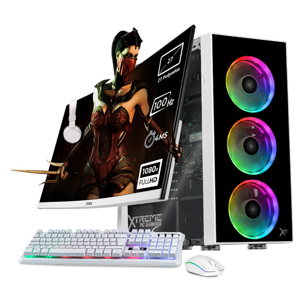 Foto 2 pulgar | Xtreme Pc Gaming Amd Radeon 780m Ryzen 7 8700g 32gb Ddr5 Ssd 1tb Monitor Curvo 27 100hz Wifi Dragonfly White