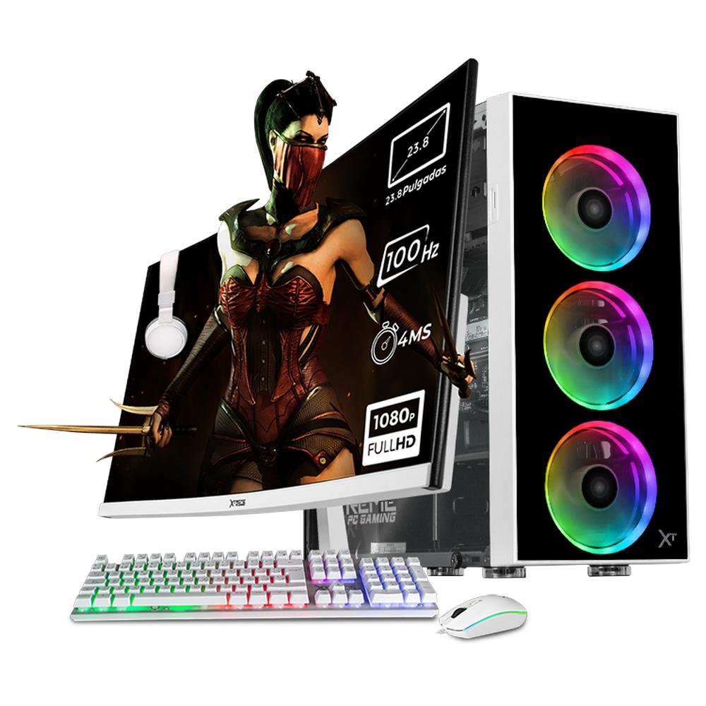 Foto 1 | Xtreme Pc Gaming Amd Radeon 740m Ryzen 5 8500g 32gb Ddr5 Ssd 1tb Monitor 23.8 Curvo 100hz Wifi Dragonfly White