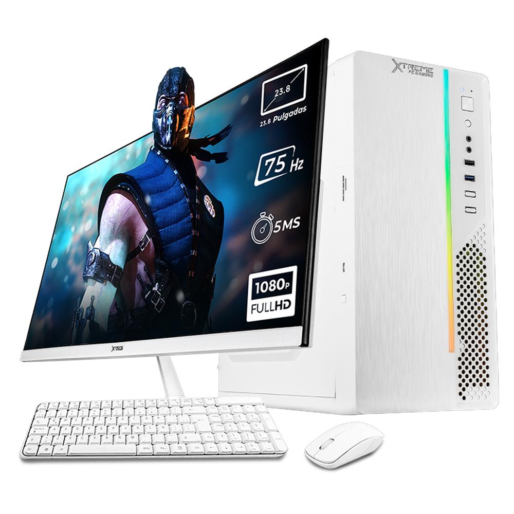 Foto 2 pulgar | Xtreme Pc Gaming Computadora Intel Core I5 12400 16gb Ssd 500gb Monitor 23.8 75hz Wifi Ultron White