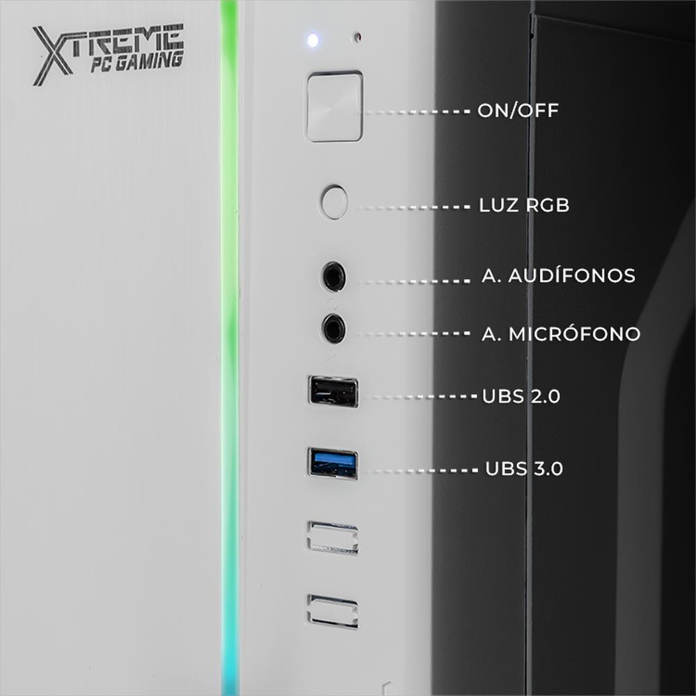 Foto 6 pulgar | Xtreme Pc Gaming Computadora Intel Core I5 12400 16gb Ssd 500gb Monitor 23.8 75hz Wifi Ultron White