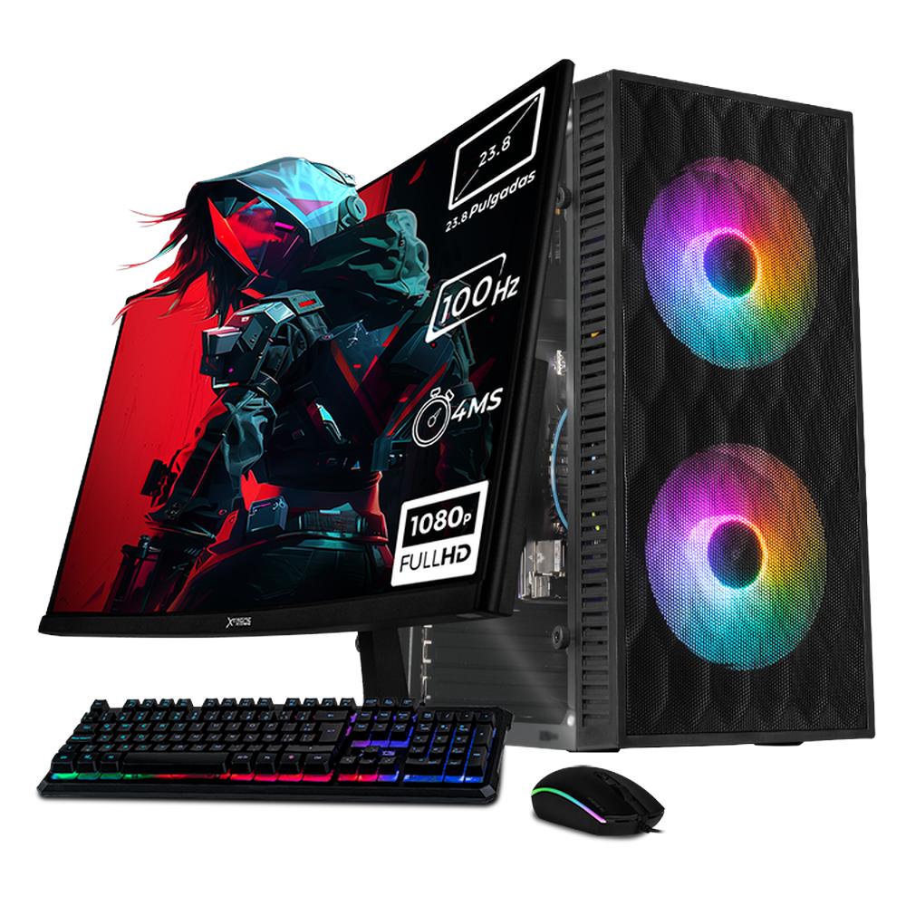 Foto 2 pulgar | Xtreme Pc Gaming Computadora Intel Core I5 12400 16gb Ssd 1tb Monitor 23.8 Curvo 100hz Wifi Fuji Black