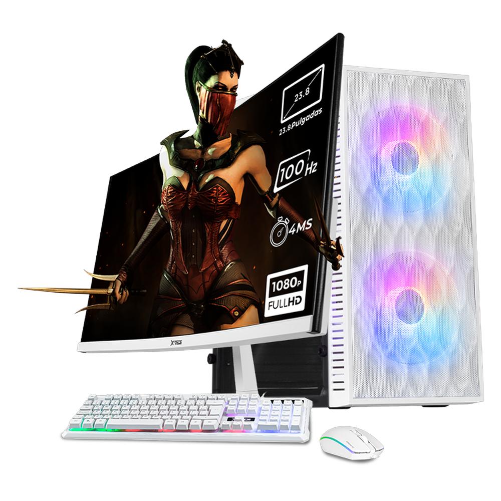 Foto 1 | Xtreme Pc Gaming Computadora Intel Core I5 12400 16gb Ssd 1tb Monitor 23.8 Curvo 100hz Wifi Fuji White