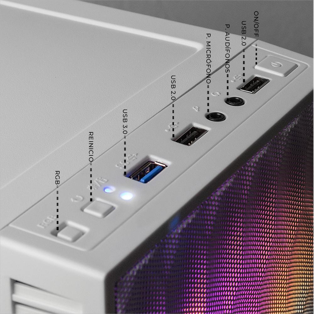 Foto 5 | Xtreme Pc Gaming Computadora Intel Core I5 12400 16gb Ssd 1tb Monitor 23.8 Curvo 100hz Wifi Fuji White