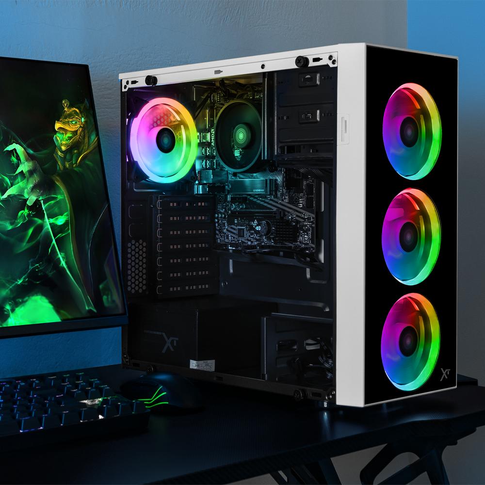 Foto 7 pulgar | Xtreme Pc Gaming Amd Radeon Vega Renoir Ryzen 7 5700g 16gb Ssd 1tb Monitor Curvo 23.8 100hz Wifi Dragonfly White