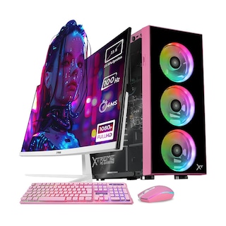 Foto 1 | Xtreme Pc Gaming Amd Radeon Vega Renoir Ryzen 7 5700g 16gb Ssd 1tb Monitor Curvo 23.8 100hz Wifi Dragonfly Pink