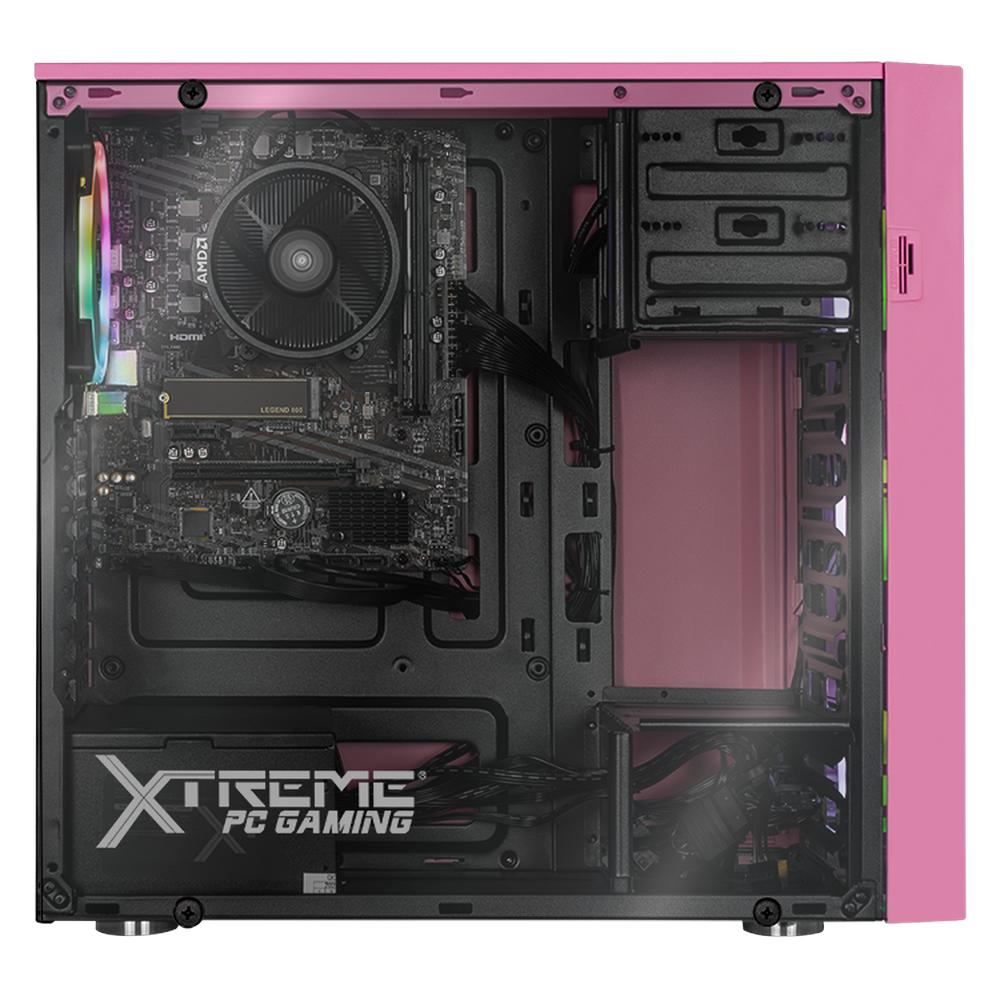 Foto 5 pulgar | Xtreme Pc Gaming Amd Radeon Vega Renoir Ryzen 7 5700g 16gb Ssd 1tb Monitor Curvo 23.8 100hz Wifi Dragonfly Pink