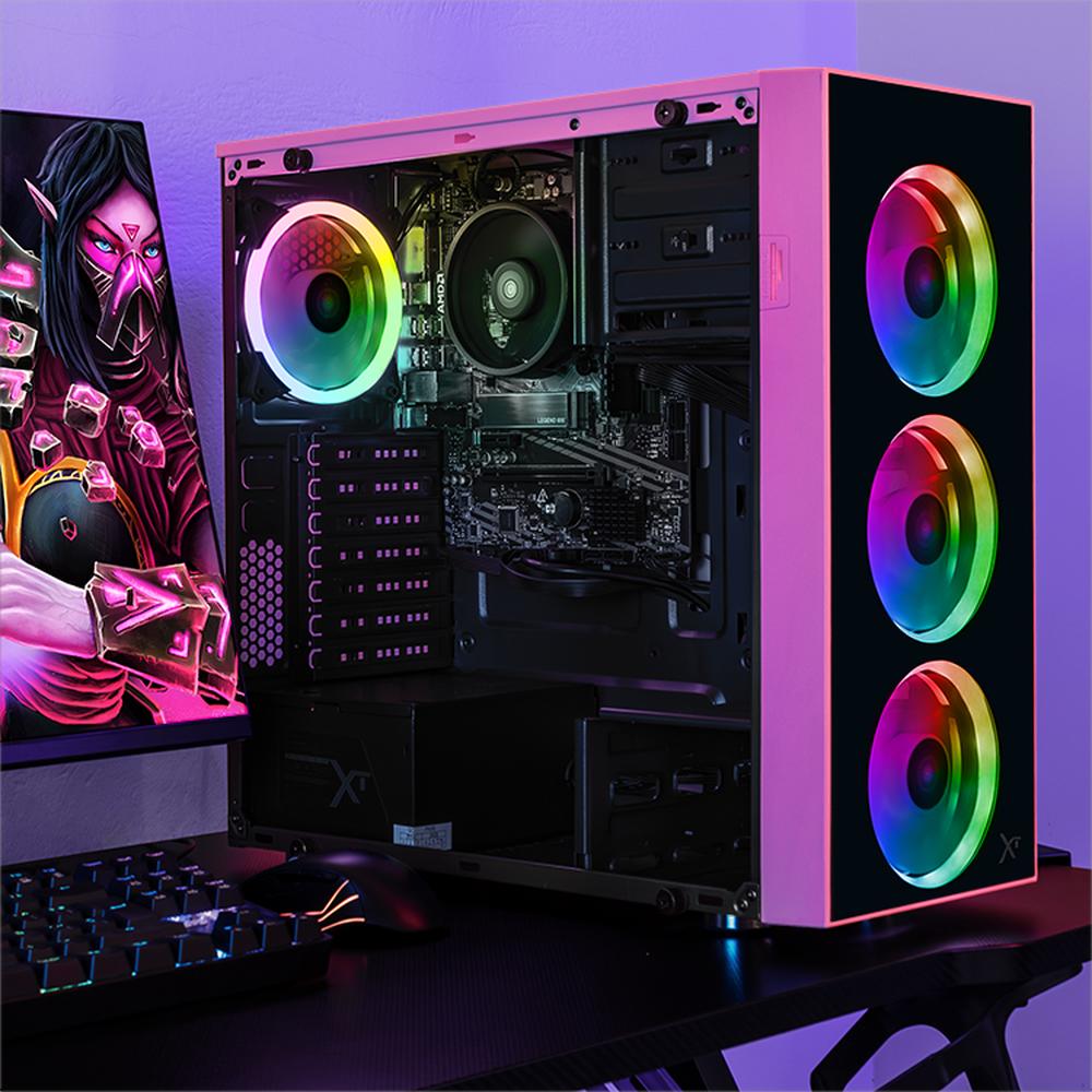 Foto 7 pulgar | Xtreme Pc Gaming Amd Radeon Vega Renoir Ryzen 7 5700g 16gb Ssd 1tb Monitor Curvo 23.8 100hz Wifi Dragonfly Pink