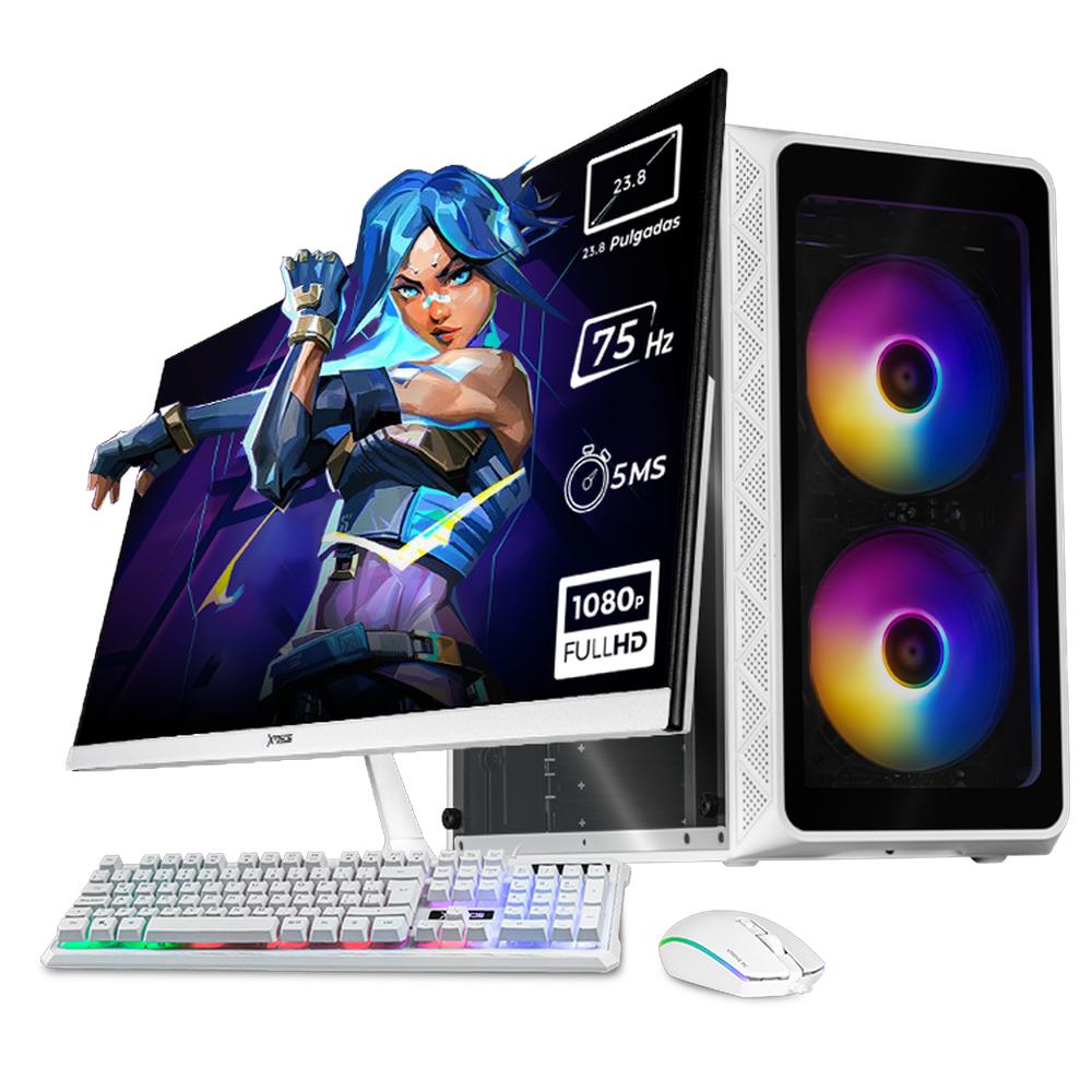 Foto 2 pulgar | Xtreme Pc Gaming Amd Radeon Vega Renoir Ryzen 7 5700g 32gb Ssd 1tb Monitor 23.8 Wifi Doom Pro White