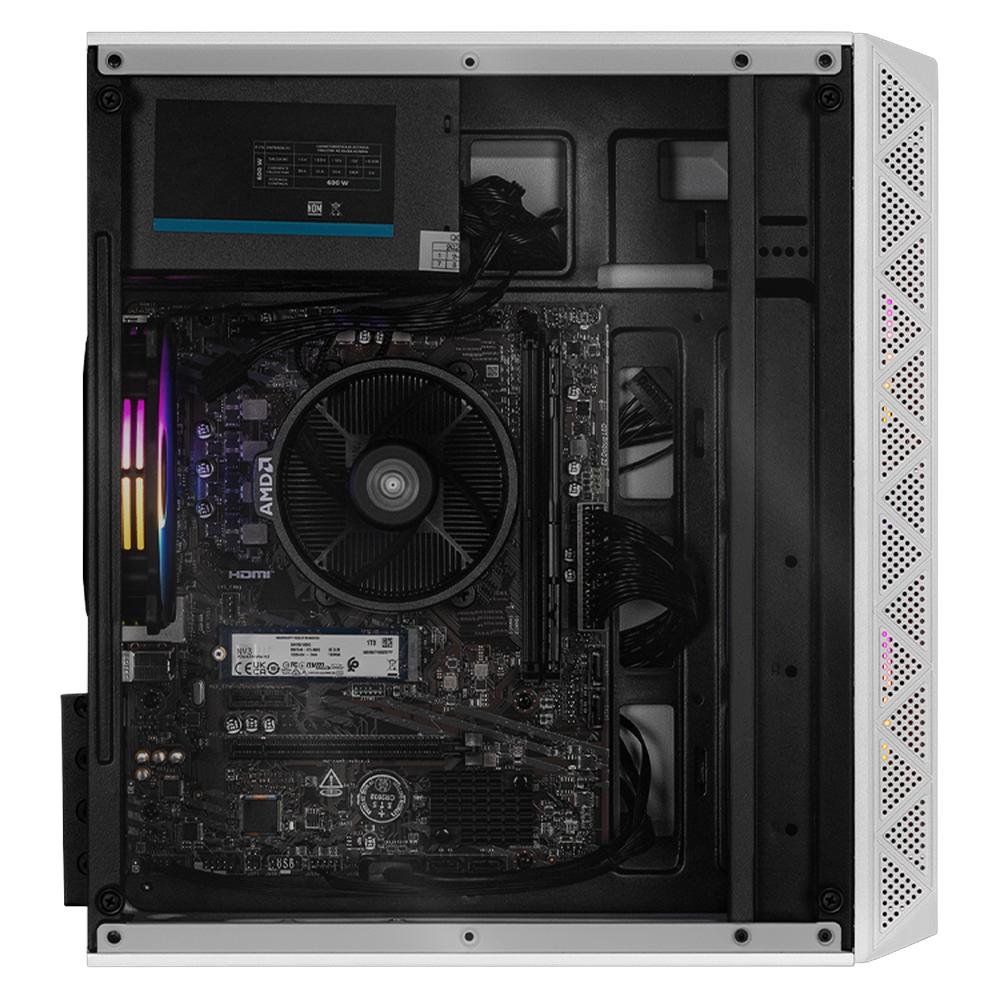 Foto 5 pulgar | Xtreme Pc Gaming Amd Radeon Vega Renoir Ryzen 7 5700g 32gb Ssd 1tb Monitor 23.8 Wifi Doom Pro White