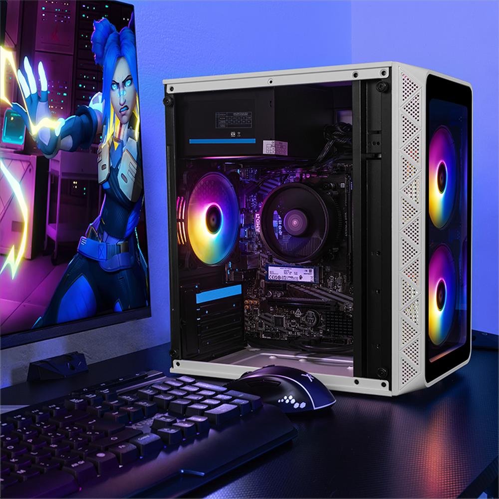 Foto 7 pulgar | Xtreme Pc Gaming Amd Radeon Vega Renoir Ryzen 7 5700g 32gb Ssd 1tb Monitor 23.8 Wifi Doom Pro White