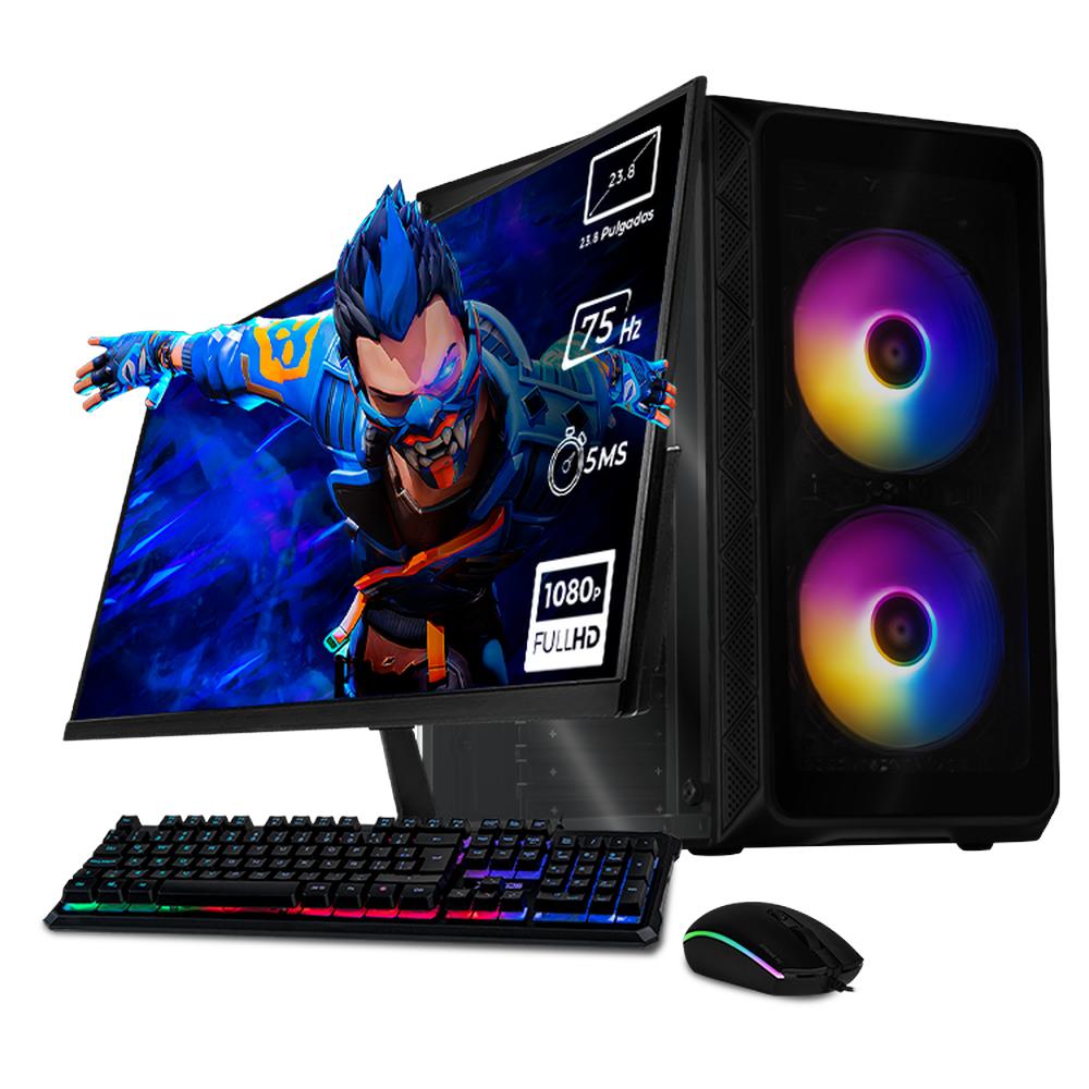 Foto 2 pulgar | Xtreme Pc Gaming Amd Radeon Vega Renoir Ryzen 7 5700g 32gb Ssd 1tb Monitor 23.8 Wifi Doom Pro Black