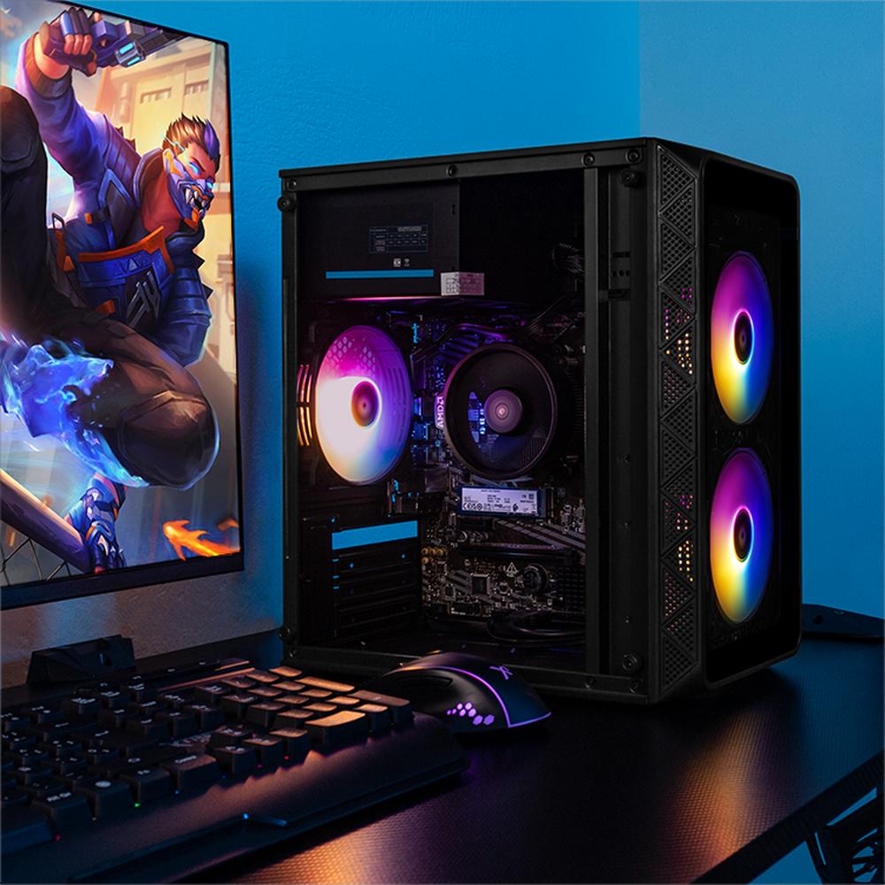 Foto 7 pulgar | Xtreme Pc Gaming Amd Radeon Vega Renoir Ryzen 7 5700g 32gb Ssd 1tb Monitor 23.8 Wifi Doom Pro Black