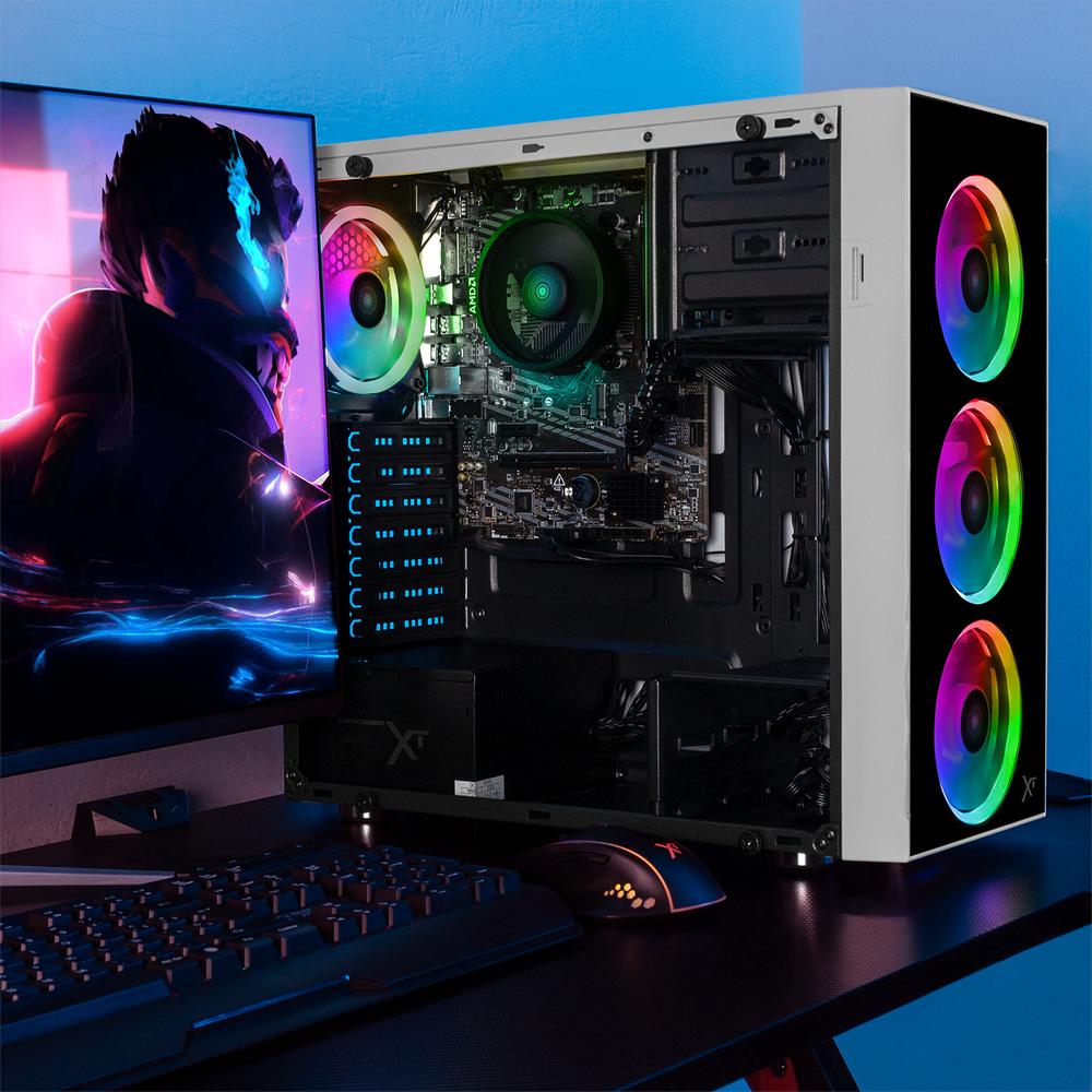 Foto 7 pulgar | Xtreme Pc Gaming Amd Radeon Vega 8 Ryzen 7 5700g 16gb Ssd 500gb Monitor Curvo 27 100hz Wifi Dragonfly White