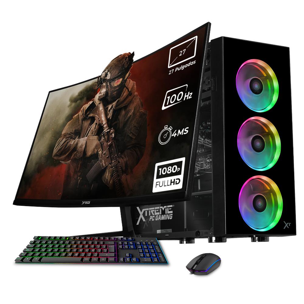 Foto 2 pulgar | Xtreme Pc Gaming Amd Radeon Vega 8 Ryzen 7 5700g 16gb Ssd 500gb Monitor Curvo 27 100hz Wifi Dragonfly Black