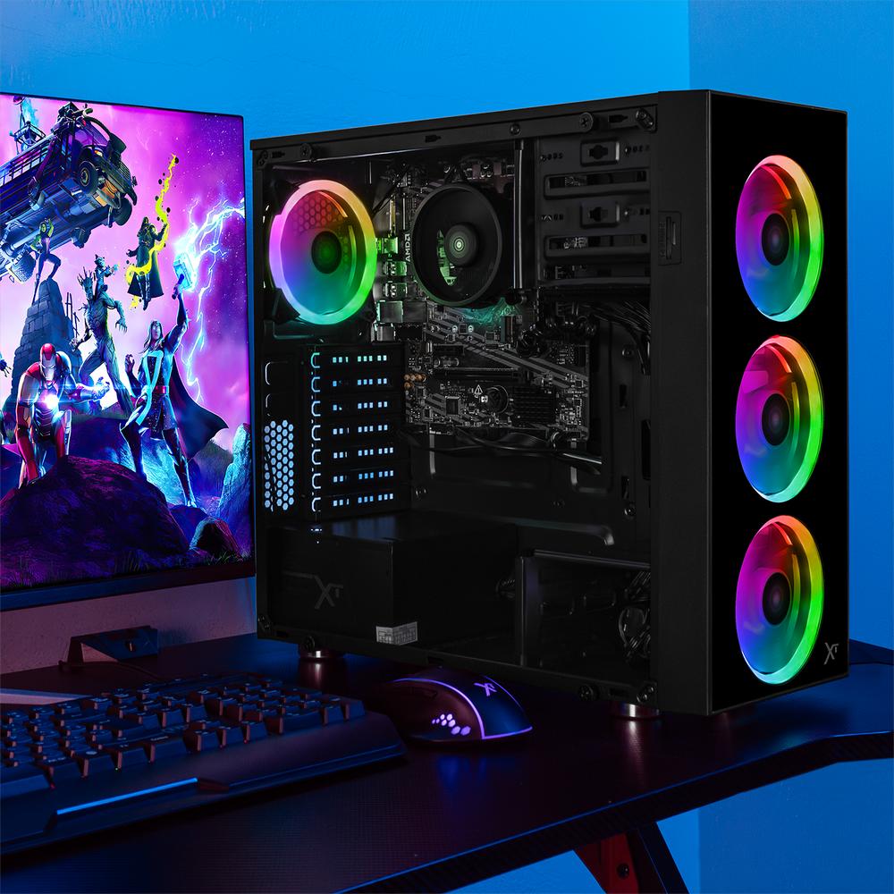 Foto 7 pulgar | Xtreme Pc Gaming Amd Radeon Vega 8 Ryzen 7 5700g 16gb Ssd 500gb Monitor Curvo 27 100hz Wifi Dragonfly Black