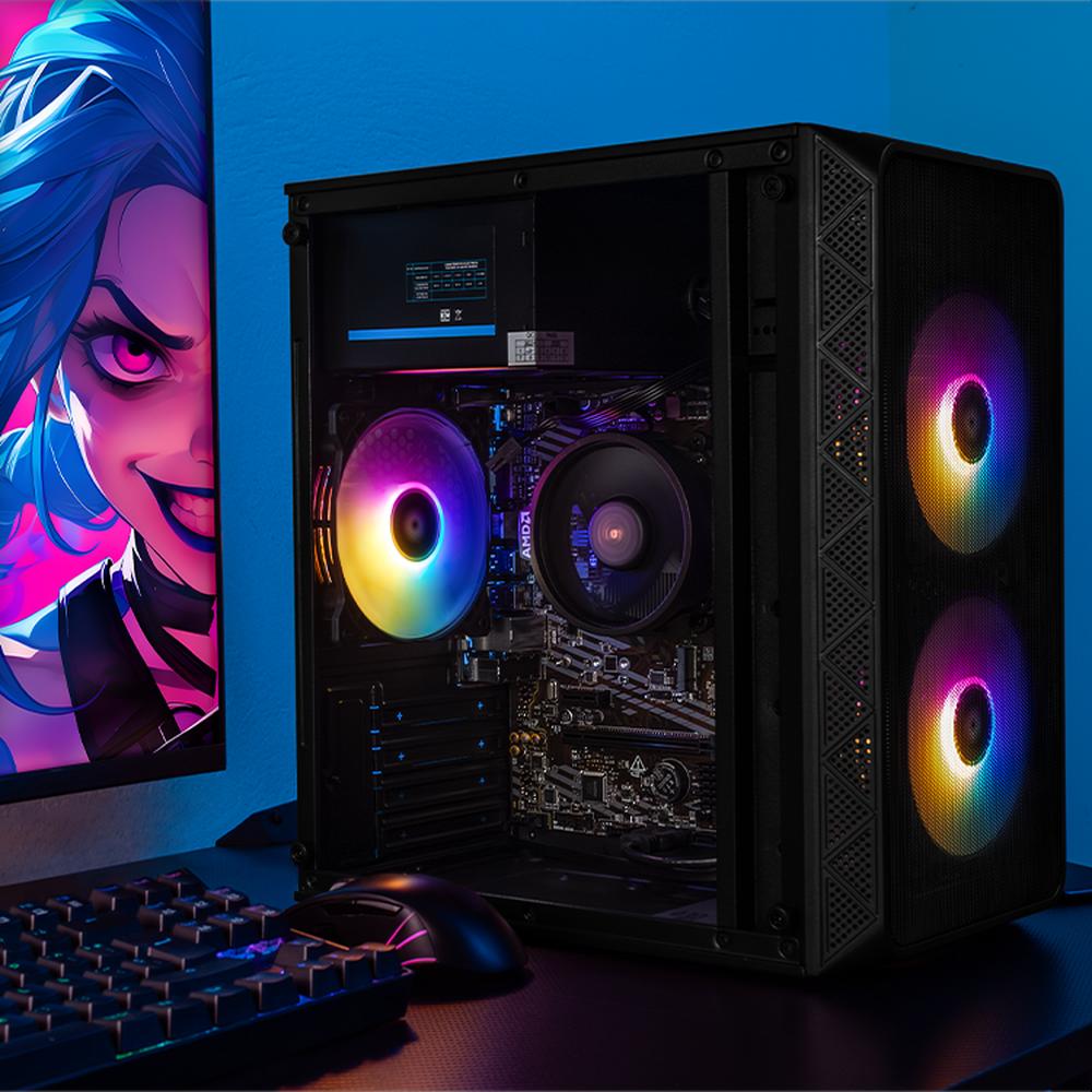 Foto 6 | Xtreme Pc Gaming Amd Radeon Vega 7 Ryzen 5 5600gt 32gb Ssd 1tb Monitor 23.8 Wifi Doom Pro Black