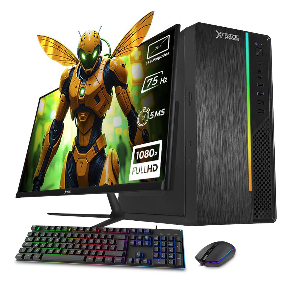 Foto 2 pulgar | Xtreme Pc Gaming Amd Radeon Vega 8 Ryzen 3 3200g 3.6 Ghz Quad Core 16gb Ssd 500gb Monitor 23.8 75hz Wifi Ultron Black