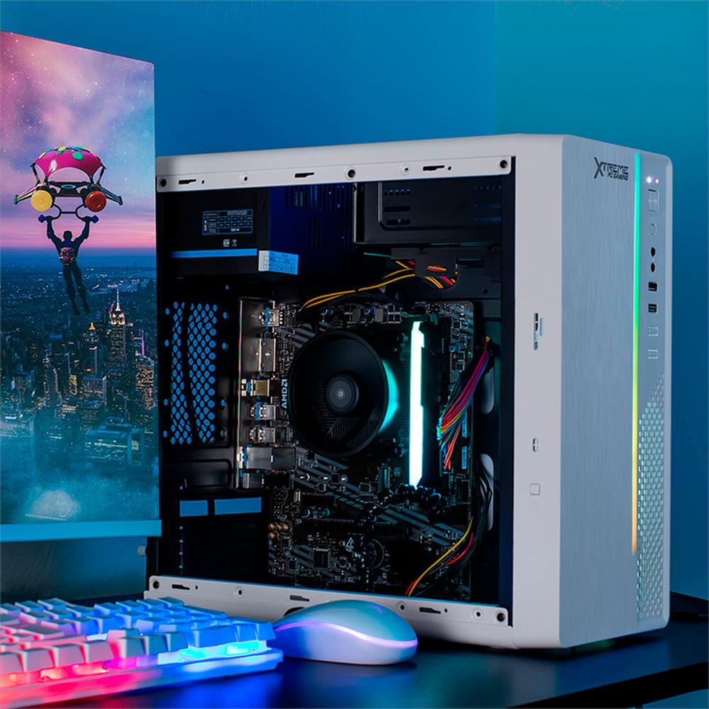 Foto 7 pulgar | Xtreme Pc Gaming Amd Radeon Vega 8 Ryzen 3 3200g 3.6 Ghz Quad Core 16gb Ssd 500gb Monitor 23.8 75hz Wifi Ultron White