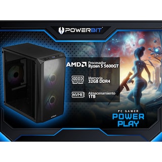 Foto 1 | Pc Gamer Powerbit Power Play: Amd Ryzen 5 5600gt, Ram 32gb Ddr4, Ssd 1tb, Radeon Graphics, Windows 11 Home