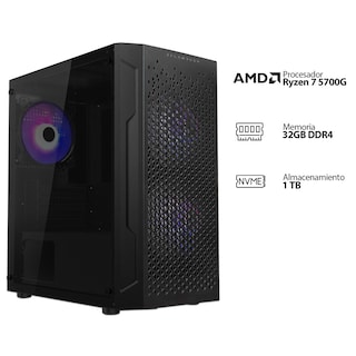 Foto 1 | Pc Gamer Powerbit: Amd Ryzen 7 5700g, Ram 32gb Ddr4, Ssd 1tb, Radeon Graphics, Windows 11 Home